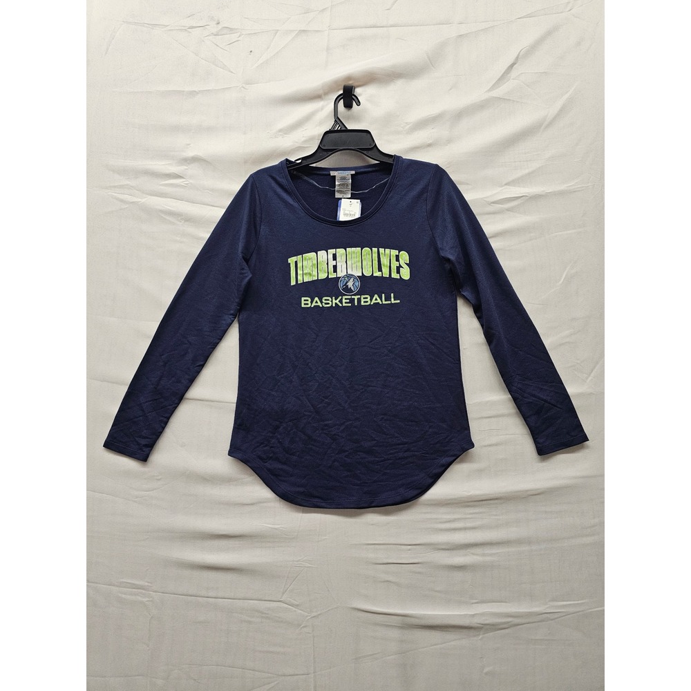 NBA Womens Minnesota Timberwolves Top Navy Rayon Blend Relaxed Size Medium